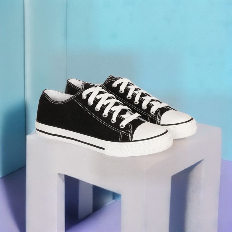 Casual Sneaker Shoes for Walking/Running/Gymwear for Women Canvas Shoes For Women  (Black, White)