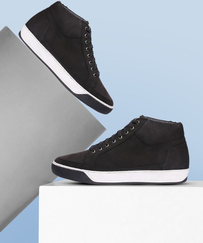 Casual Shoe High Tops For Men  (Black)