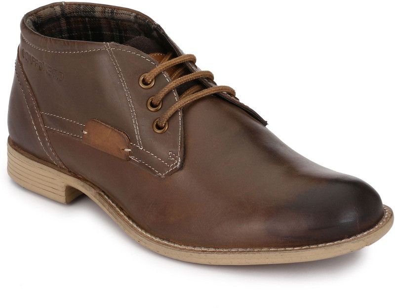 Leather Ankle Boots For Men  (Copper)