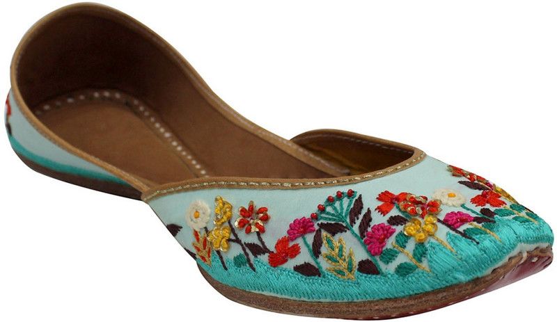 Punjabi Jutti For Ladies Jutti Shoes Designer Jutti Mojari Online Rajasthani Jutti Jutis For Women  (Blue)