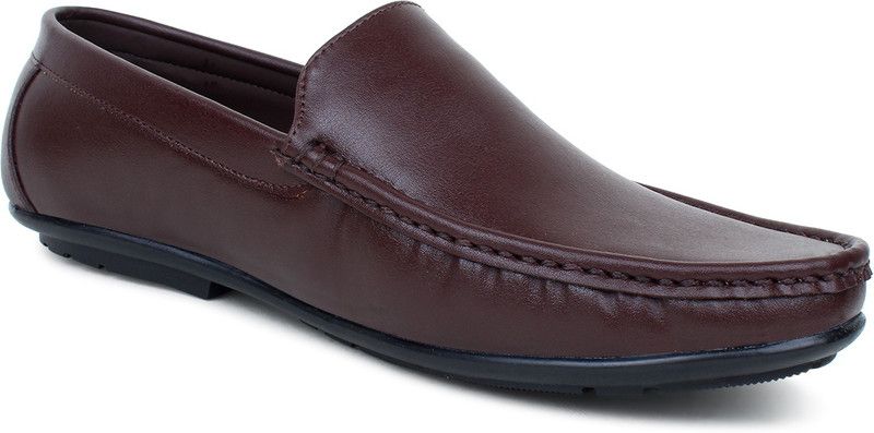 Dotcom DRIVE-21 Men's Brown Synthetic Leather Comfor Slip On Casual Lofer Derby For Men  (Brown)