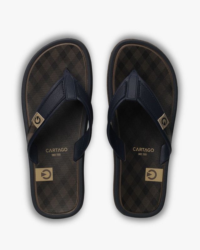 Flip Flops  (Brown, Navy 10)