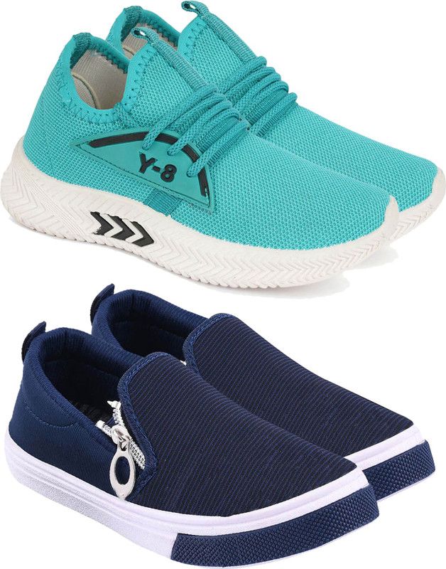 Lace Walking Shoes For Boys  (Multicolor)