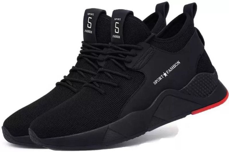 Black Sneakers Shoes for Mens (Size - 8) Sneakers For Men  (Black)