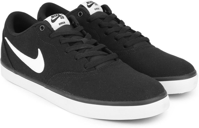 Sb Check Solar Cnvs Sneakers For Men  (White, Black)
