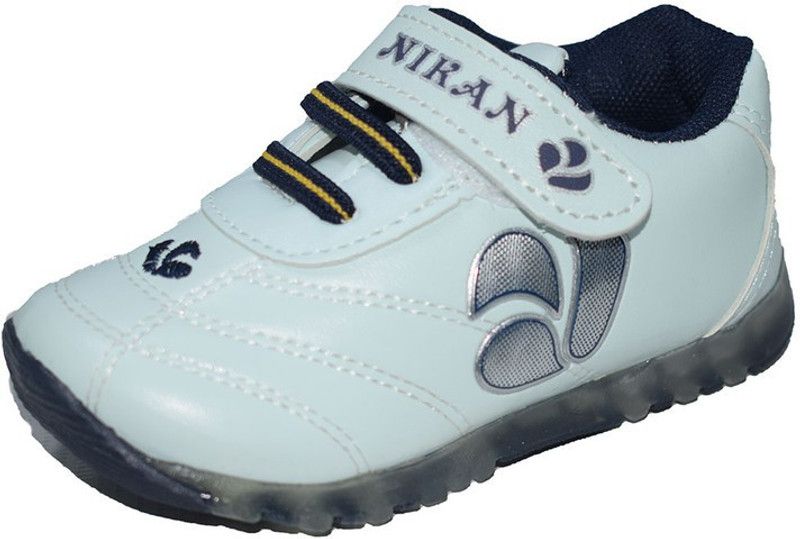 Velcro Walking Shoes For Boys & Girls  (Dark Blue)