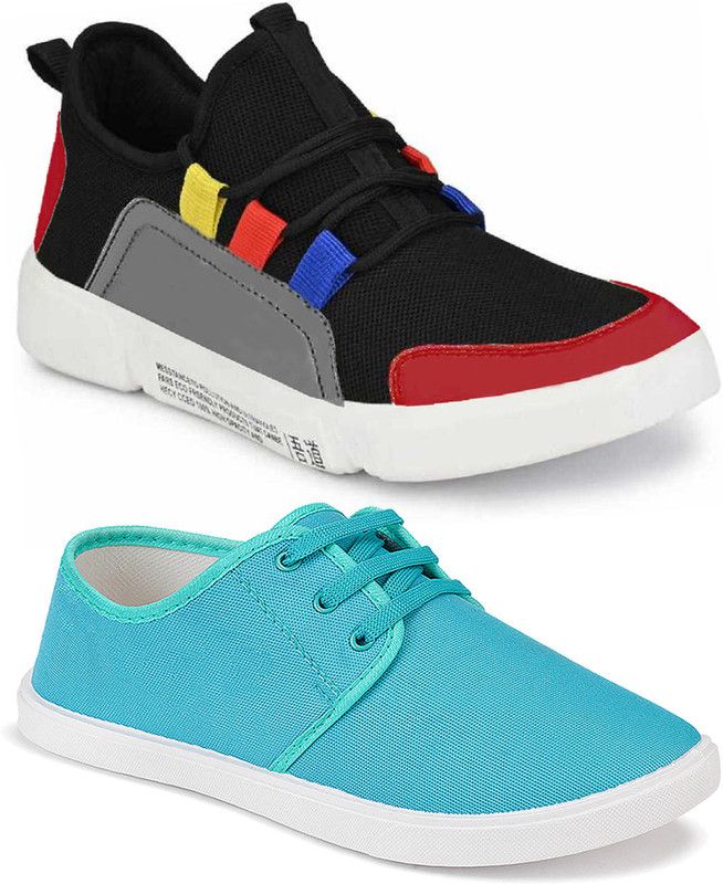 Combo Pack of 2 New Affordable Collection of Stylish Sports For Men  (Black, Blue)