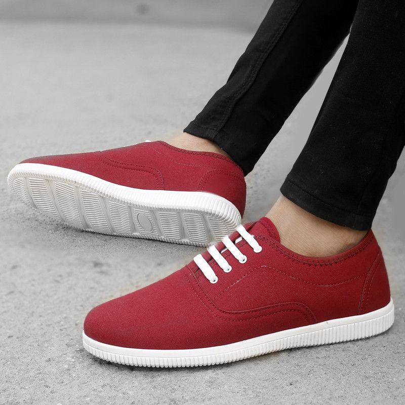 Latest Imported Synthetic Upper Material Casual Red Sneakers For Men Sneakers For Men  (Red)