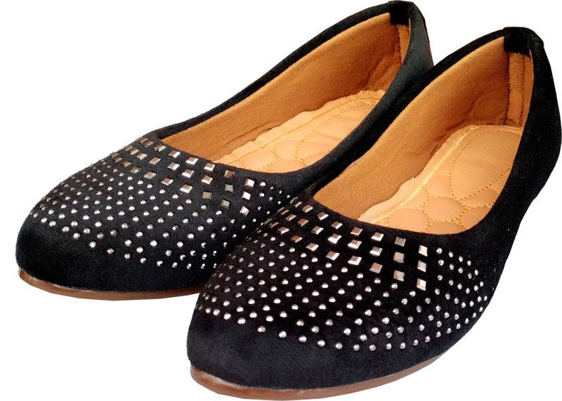 Stylish Ballerina Shoes or Bellies For Women  (Black)