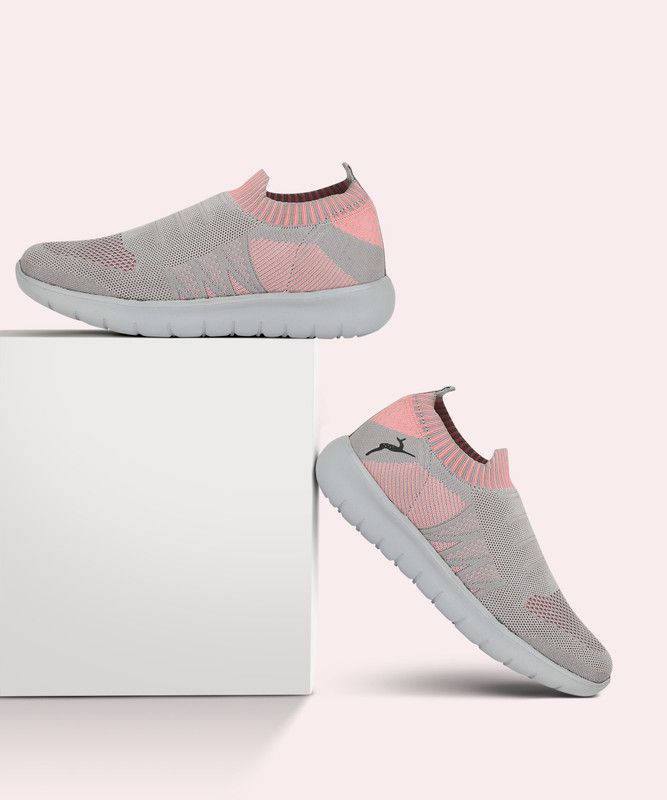 Walking Shoes For Women  (Pink, Grey)