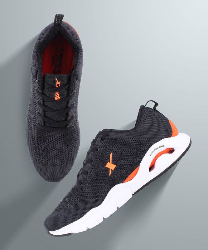 SM-703 Running Shoes For Men  (Black, Orange)