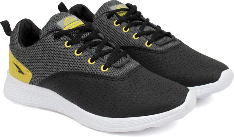 Bouncer-05 Running shoes for boys | sports shoes for men | Latest Stylish Casual sneakers for men | Lace up lightweight grey shoes for running, walking, gym, trekking, hiking & party Running Shoes For Men  (Grey, Yellow)