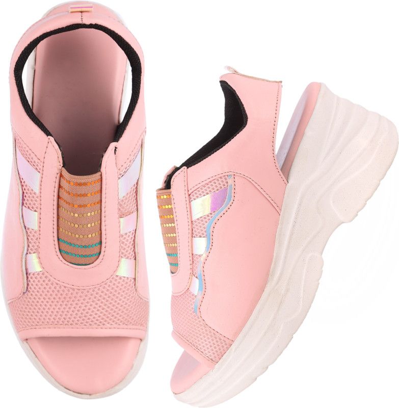 Men Pink Wedges Sandal