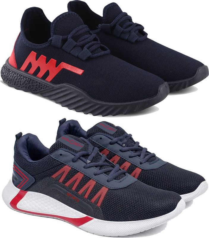 Sporter Men Multicolor Sports & Running Shoes (Pack of 2) (Combo(ZO)-1752-1723) Running Shoes For Men  (Blue)