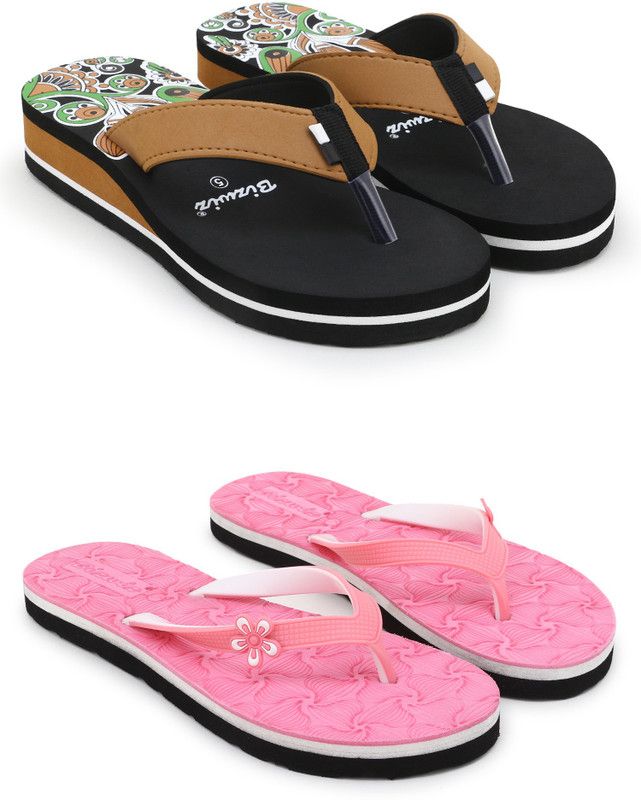 Slippers  (Brown, Pink 7)