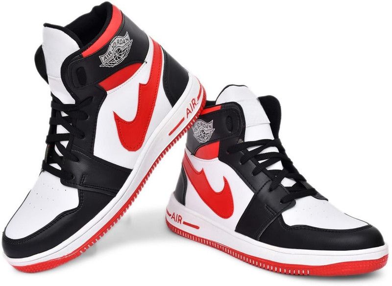 LATEST SNEAKER FOR MEN High Tops For Men  (Black, Red, White)