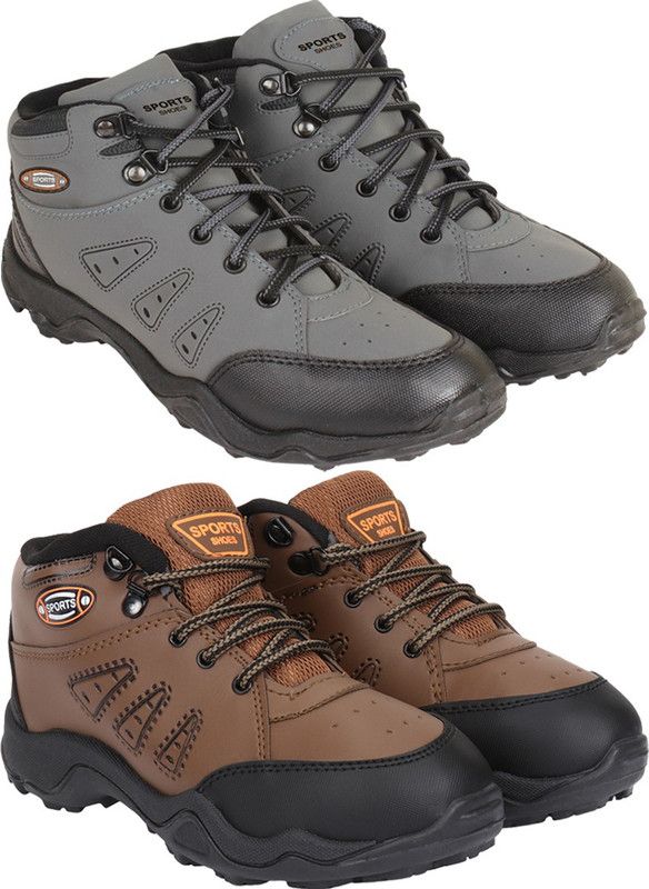 Boots , shoes For Men pack of 2 Combo(O)-400-397 Hiking & Trekking Shoes For Men  (Multicolor)