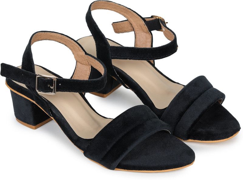 Women Black, Beige Heels