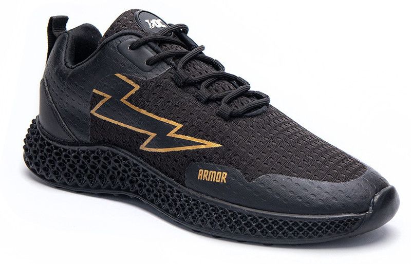 Black Armor Sneakers For Men  (Black)