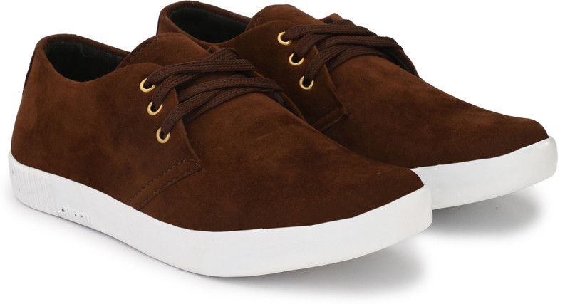 Velvet highclass comfortable casual wear shoes Sneakers For Men  (Brown)