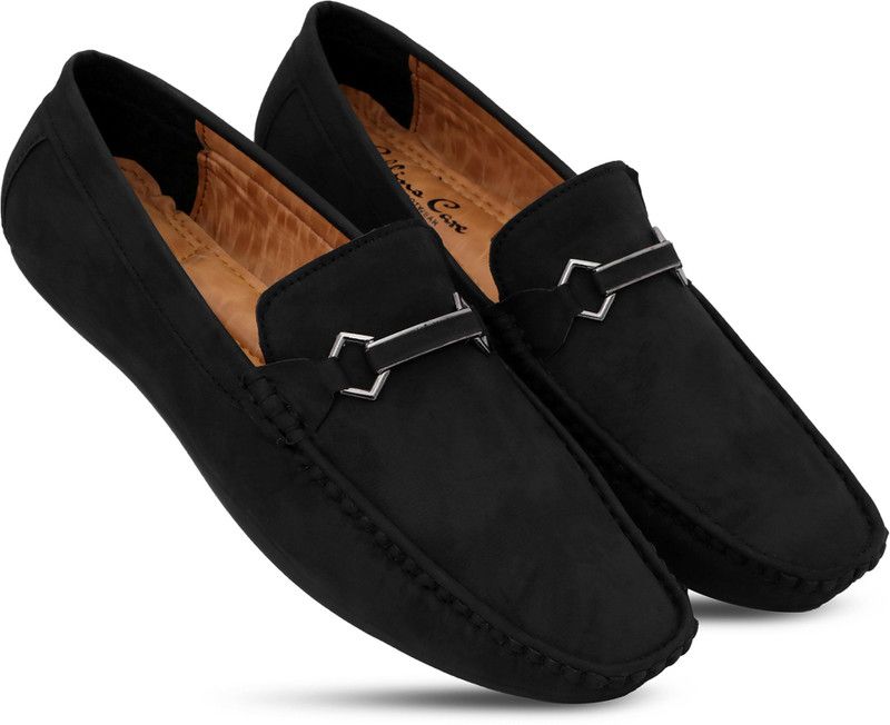 Backle Loafer Loafers For Men  (Black)