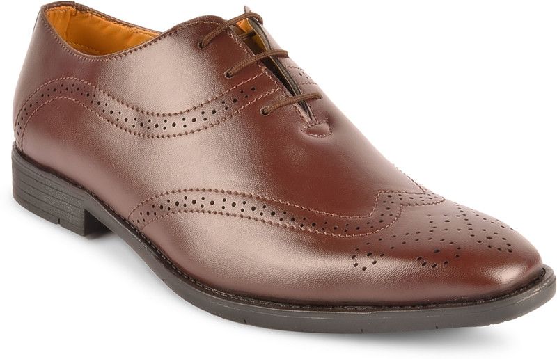 Men's Fashion Lace-Ups Shoes for Man Formal Dress Shoes for Man Oxford For Men Derby For Men  (Brown)