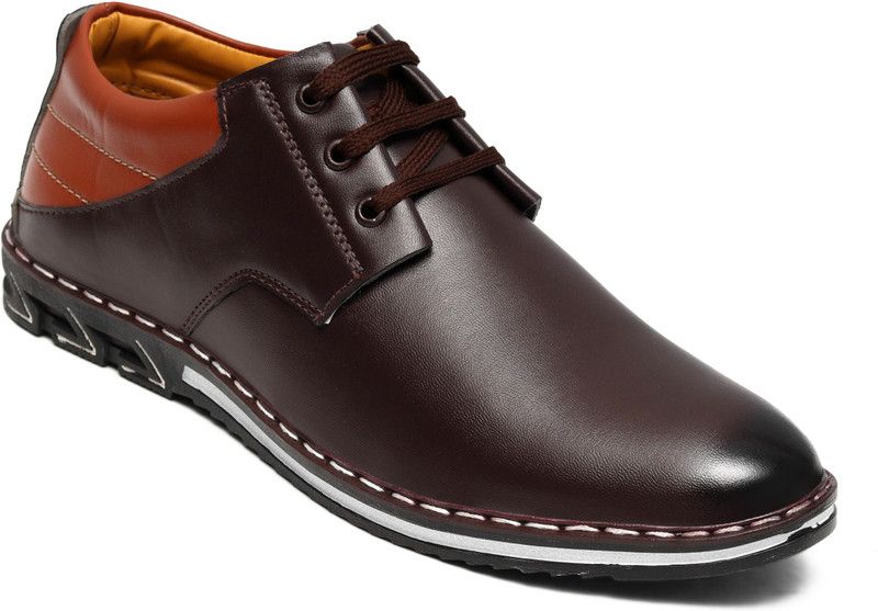 Comfortable formal shoe Lace Up For Men  (Brown)