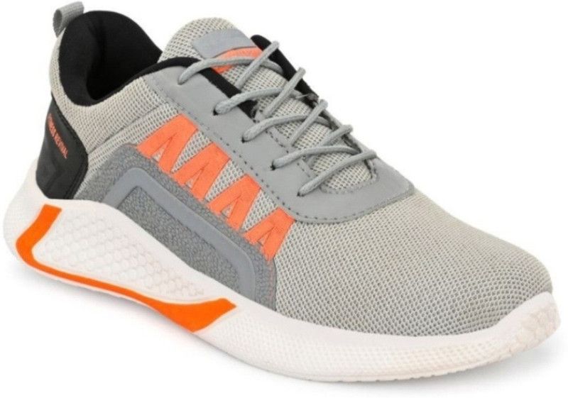 and Sports Running Shoes For Men and Boys Running Shoes For Men  (Grey, Orange)