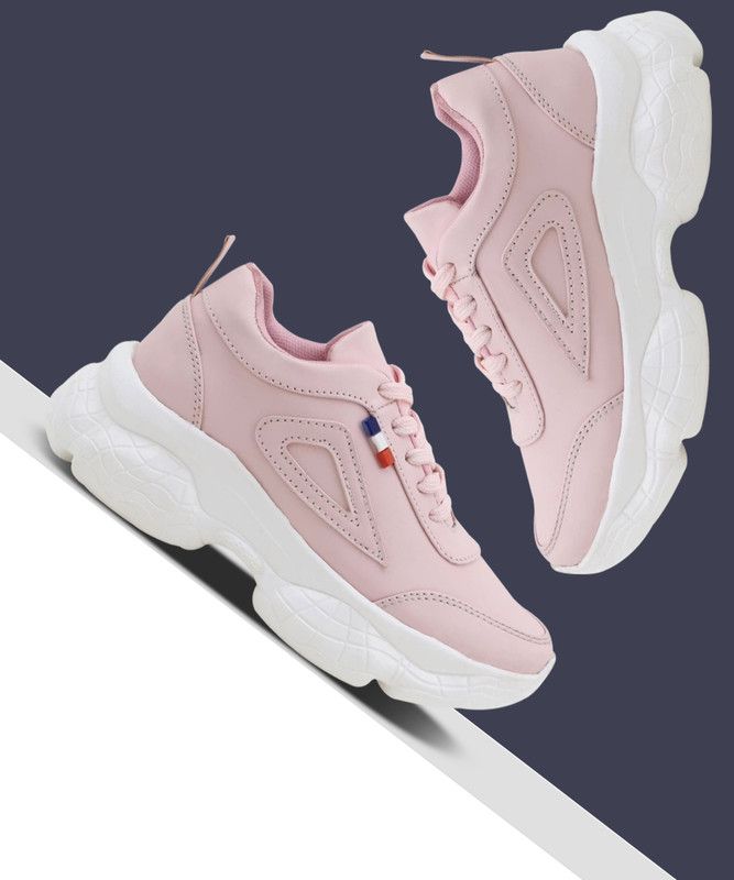 New look long lasting sports shoes for women Sneakers For Women  (Pink)