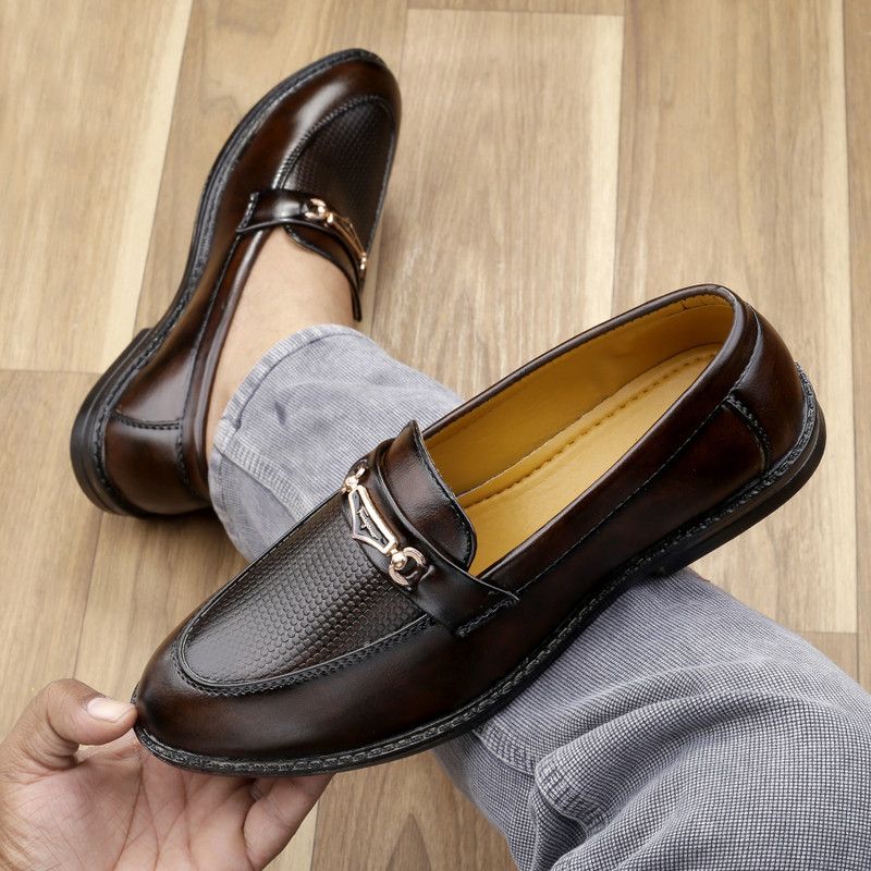 Party Wear For Men  (Brown)