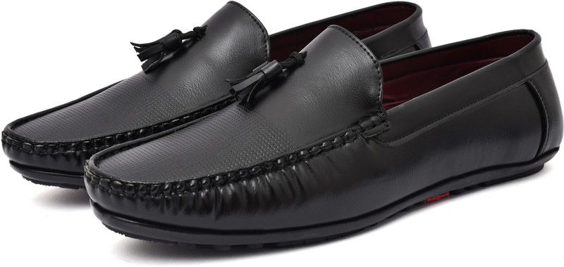 Synthetic Leather| Lightweight| Premium| Comfort| Loafer Loafers For Men  (Black)