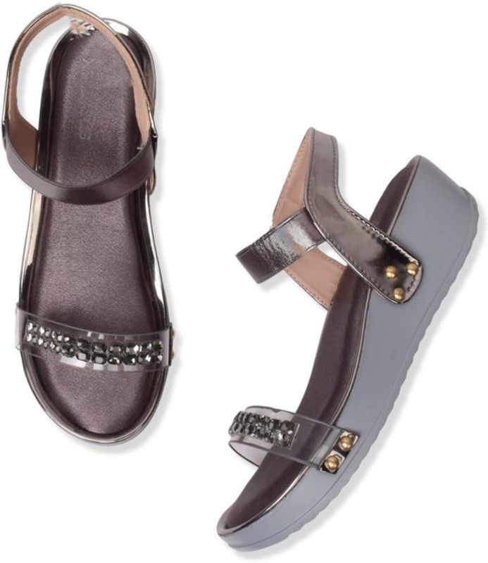 Women Grey, Brown Wedges