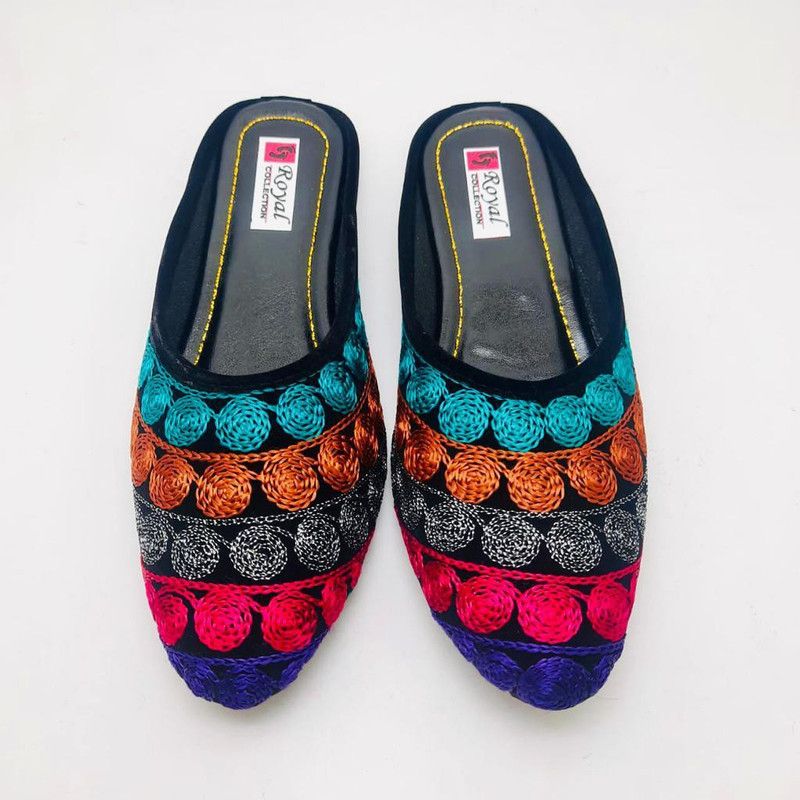 Latest Designer Rajasthani Handmade Jaipuri Jutti & Mojari Slip On For Women  (Multicolor)