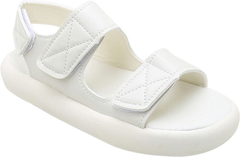 Velcro Flats For Boys  (Beige)