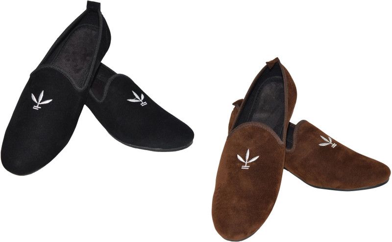 Trendy Stylish Loafers For Men  (Brown, Black)