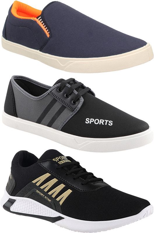 Combo Pack of 3 Casual Loafer, Sneakers For Men  (Multicolor)