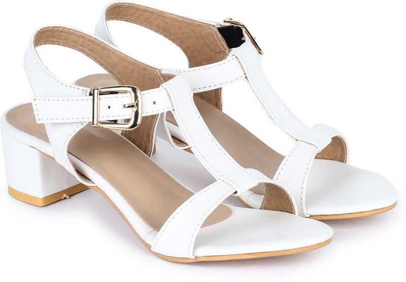Women White, Beige Heels