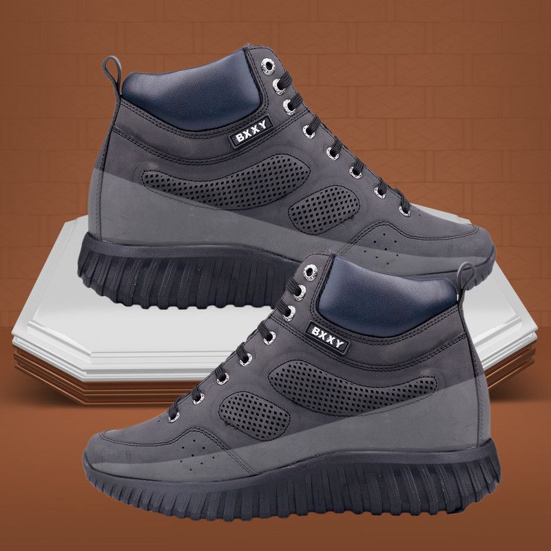 3 Inch Height Increasing Sports Shoes Elevator Casual Shoe For All Purpose Sneakers For Men  (Black)