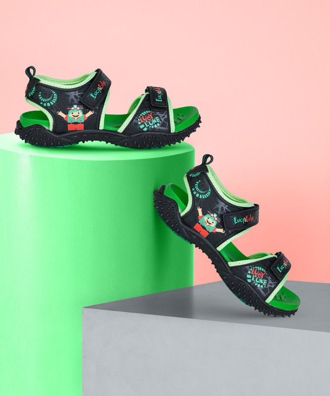 Velcro Flats For Boys & Girls  (Black)