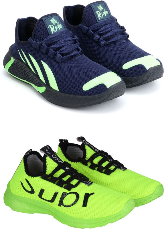 Walking Shoes For Men  (Blue, Green)
