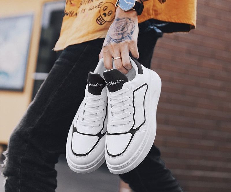 Present Attractive Party Wear Sneaker Shoes For Men Sneakers For Men  (White, Black)