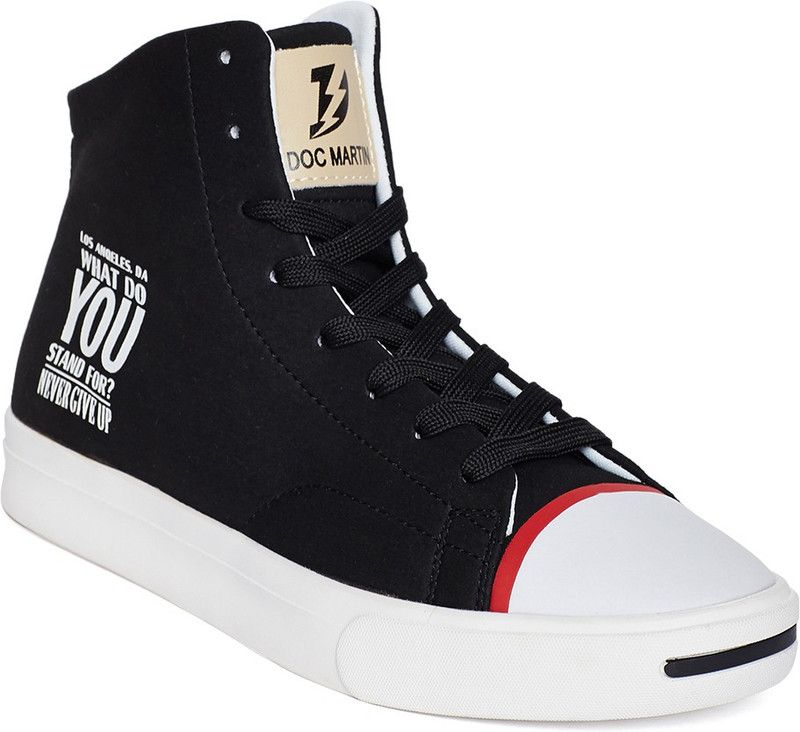 Black Titan Mid -Top Sneakers For Men  (Black)