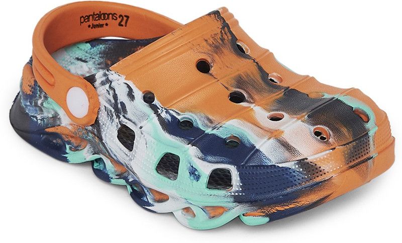 Sling Back Clogs For Boys  (Orange)