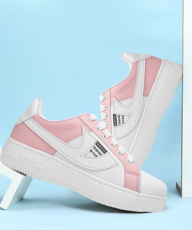 Casual Sneakers shoes Sneakers For Women  (White, Pink)