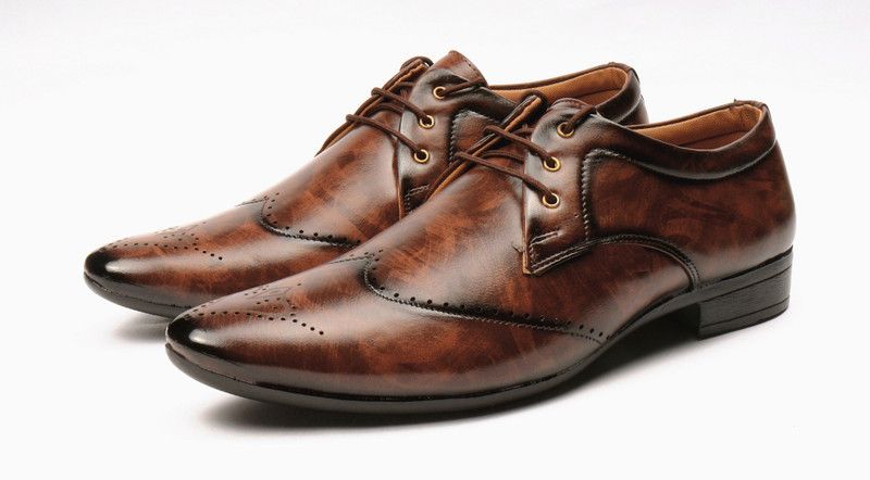 Exclusive Brogue Shoe Lace Up For Men  (Brown)
