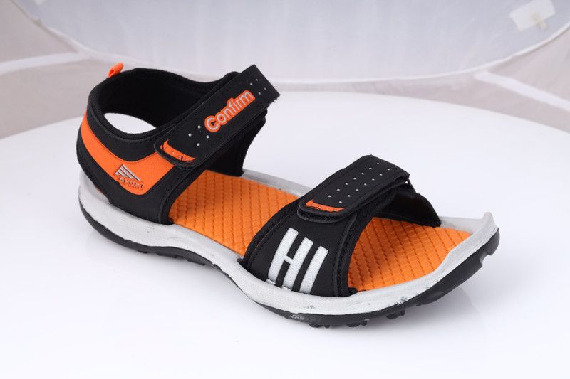 Men Orange Sports Sandals