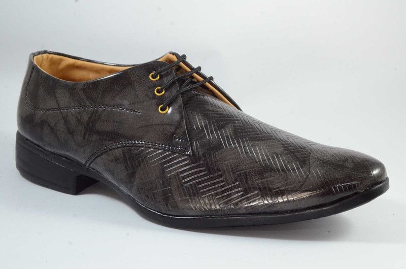 KIYA FORMAL DERBY Lace Up For Men  (Grey)