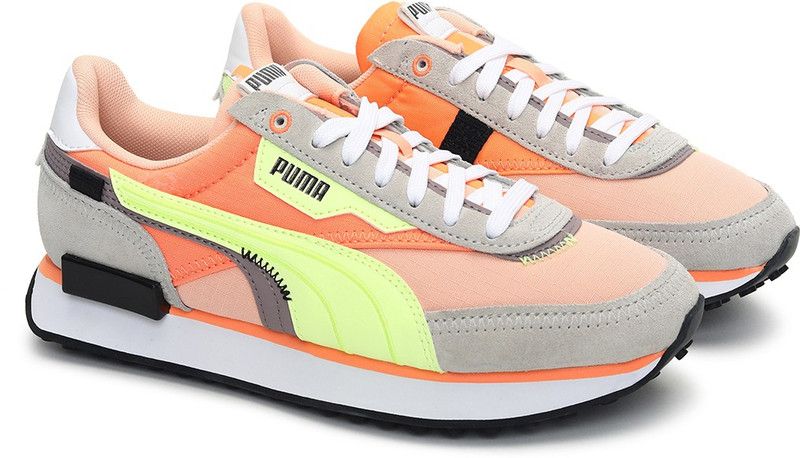 Future Rider Displaced Sneakers For Men  (Orange)