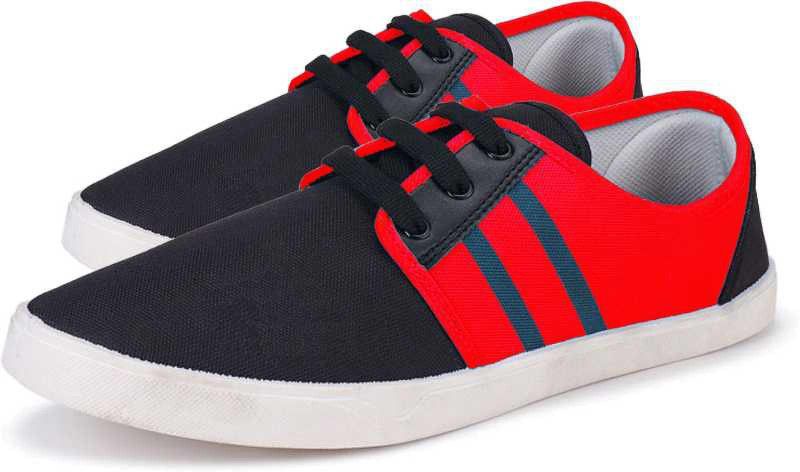349 New pilate bk red 6 Sneakers For Men  (Black, Red)