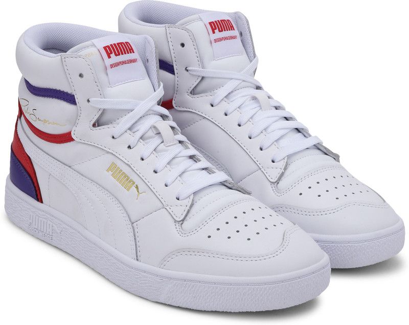 Ralph Sampson Mid High Tops For Men  (White)